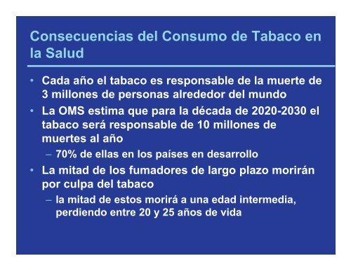 El Consumo de Cigarrillos y su Efecto en la Salud - Conevyt