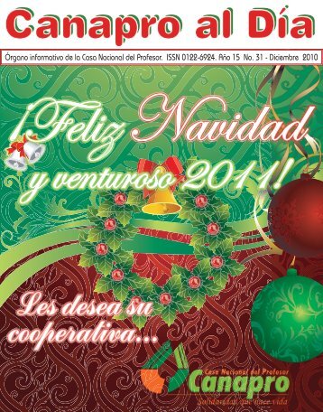 Revista Canapro Hoy Edición No. 31, Diciembre de 2010
