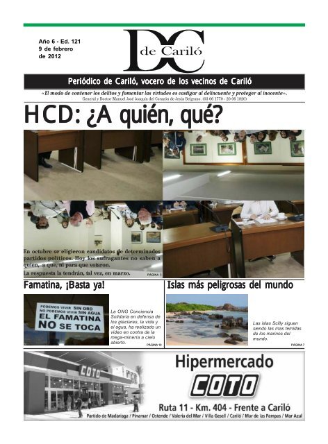 Edición 121 – 09 Feb 2012 - Sociedad de Fomento de Carilo