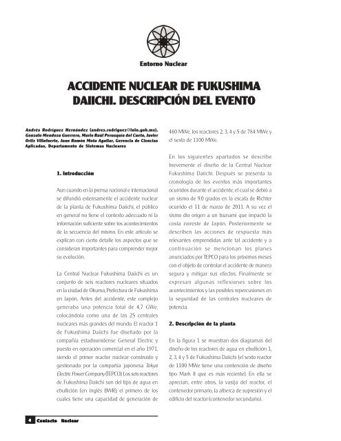 Accidente nuclear de Fukushima Daiichi: descripción del evento