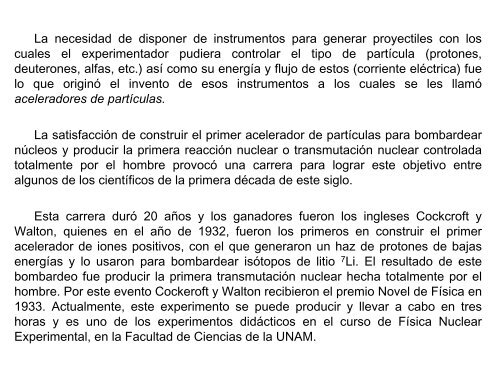 aceleradores de particulas - Instituto de Ciencias Nucleares - UNAM