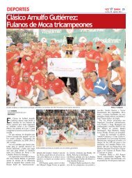 Clásico Arnulfo Gutiérrez: Fulanos de Moca tricampeones - Voz Diaria