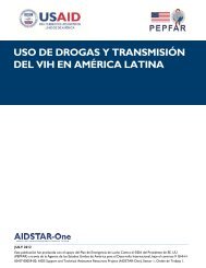 Uso de drogas y transmisión del VIH en América ... - AIDSTAR-One