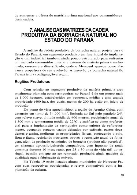 cadeia produtiva da borracha natural - Iapar