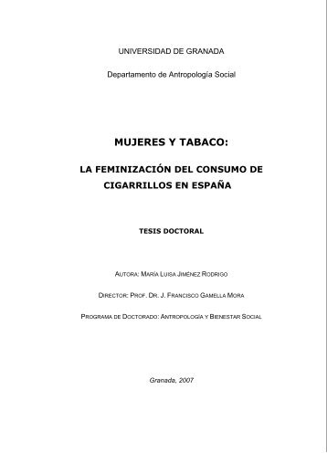 TESIS: “Mujeres y tabaco - Universidad de Granada