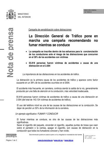 Campaña - Dirección General de Tráfico