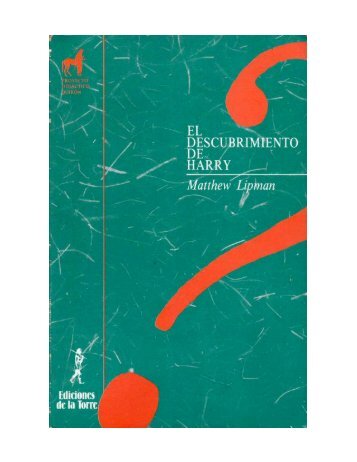 Matthew Lipman, El descubrimiento de Harry.pdf - sgvirtual