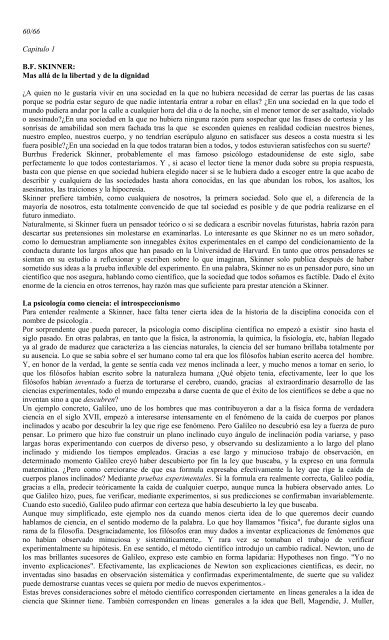 60/66 Capitulo 1 BF SKINNER: Mas allá de la libertad y de la dignidad