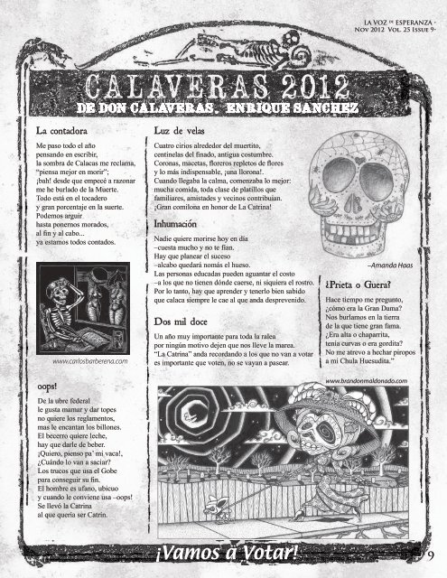 Calaveras y Ofrendas 2012 Calaveras y Ofrendas 2012 - Esperanza