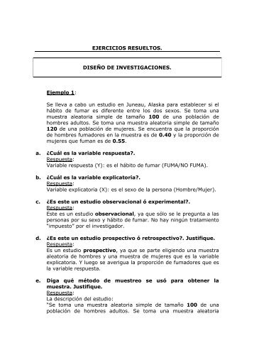 EJERCICIOS RESUELTOS. DISEÑO DE INVESTIGACIONES ...