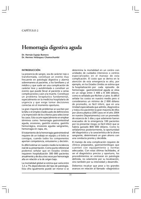 Hemorragia digestiva aguda - Colegio Médico del Perú