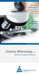 Unterm Mikroskop … - Alzheimer Forschung Initiative eV