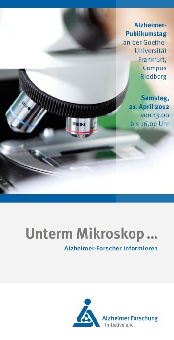 Unterm Mikroskop … - Alzheimer Forschung Initiative eV