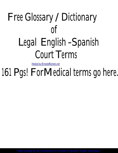 novedad patrón Limón Legal Spanish Glossary - ErnestoRomero.net