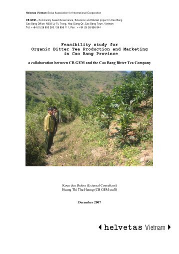 Report Feasibility study organic bitter tea Cao Bang - Helvetas
