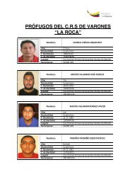 prófugos del crs de varones “la roca” - Ministerio del Interior