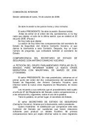 Texto integro de la comparecencia del Secretario de