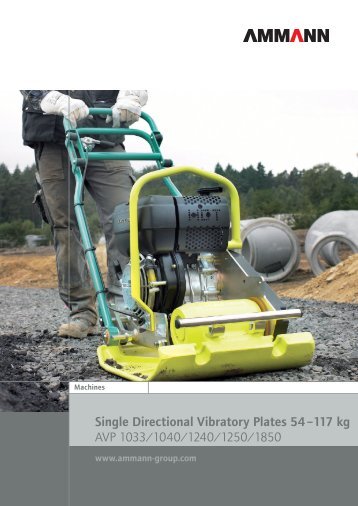 Single Directional Vibratory Plates 54–117 kg AVP 1033/1040/1240  ...