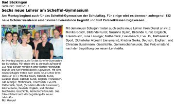 Südkurier, 10.09.2011, pdf - Scheffel-Gymnasium Bad Säckingen