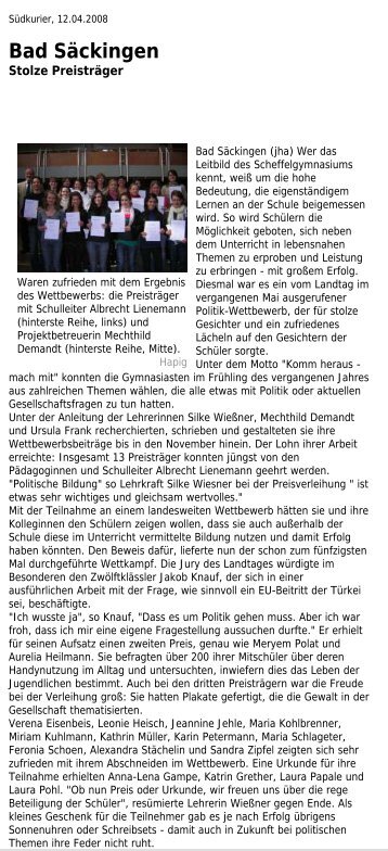 Stolze Preisträger (SK, 12.04.2008, pdf) - Scheffel-Gymnasium Bad ...