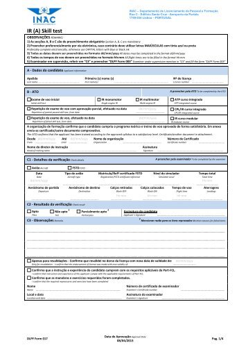 DLPF Form 017 - IR(A) Skill Test