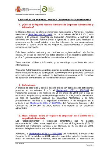 Ampliar información sobre RGSEAA - Agencia Española de ...