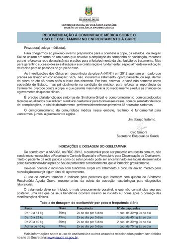 veja aqui a carta na íntegra - Secretaria Estadual da Saúde do Rio ...