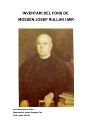 Quadre de classificació del fons de mossèn Josep Rullan i Mir