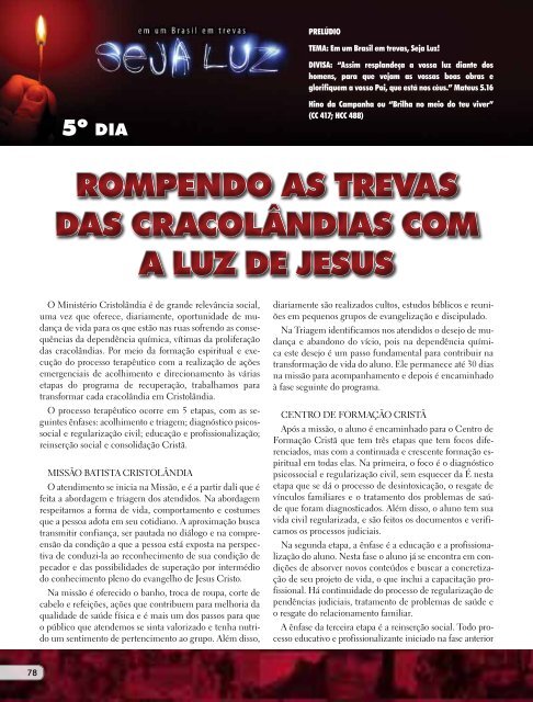 LOUVOR A DEUS POR TER ENVIADO JESUS PARA SER A LUZ ...