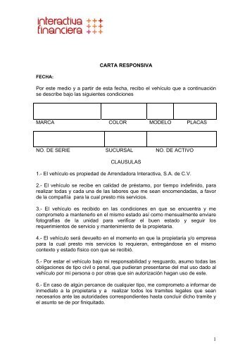 Ciudad y fecha CARTA RESPONSIVA Desarrollador  - Infonavit