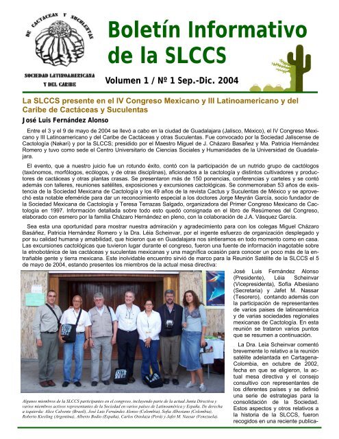 Boletín de la SLCCS Sep-Dic 2004.pub - Instituto de Biología - UNAM