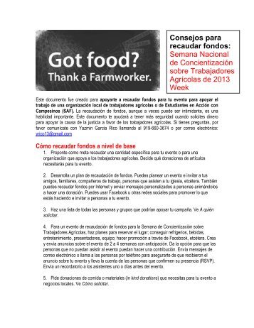 español - Student Action with Farmworkers