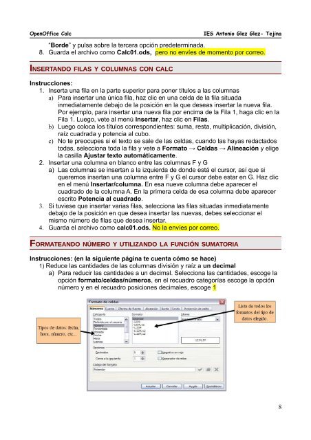 Practicas de calc de la 1 a la