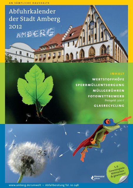 Abfuhrkalender der Stadt Amberg 2012