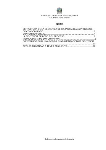 Taller de Estructura de la Sentencia.pdf - Poder Judicial de la ...