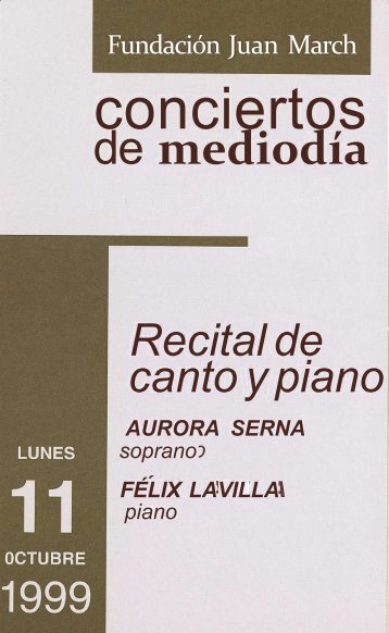 Programa en PDF - Fundación Juan March