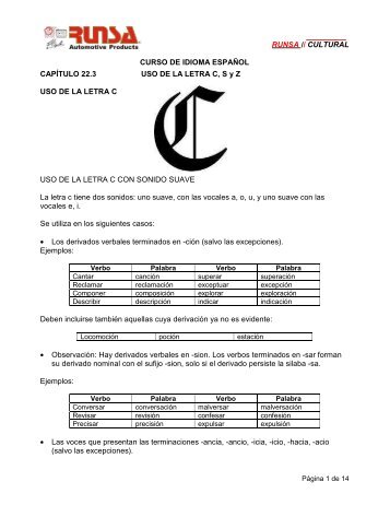 RUNSA // CULTURAL CURSO DE IDIOMA ESPAÑOL CAPÍTULO ...