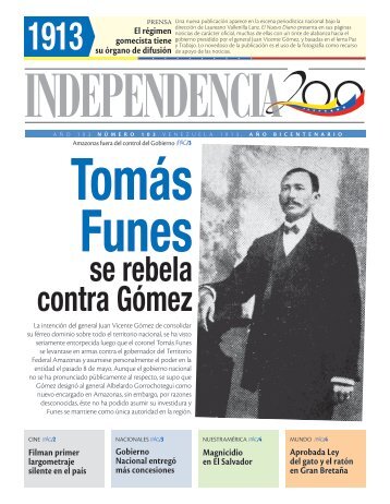 Tomás Funes se rebela contra Gómez - Milicia Bolivariana