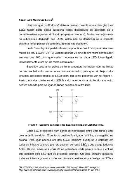 Fazer uma Matriz de LEDs Uma vez que os díodos só ... - IKware