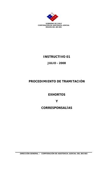 instructivo 01 procedimiento de tramitación exhortos y corresponsalías