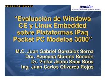 Evaluación de Windows CE y Linux Embedded sobre Plataformas ...