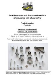 Produktkatalog Befestigungselemente - Schelle GmbH
