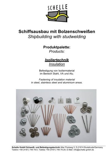 Produktkatalog Isoliertechnik - Schelle GmbH
