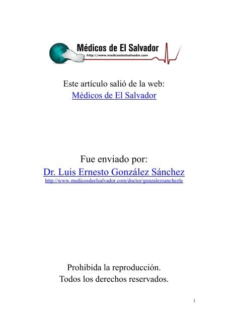 Fue enviado por: Dr. Luis Ernesto González Sánchez