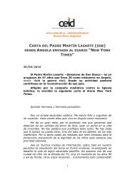 CARTA DEL PADRE MARTÍN LASARTE (SDB) DESDE ... - ceid