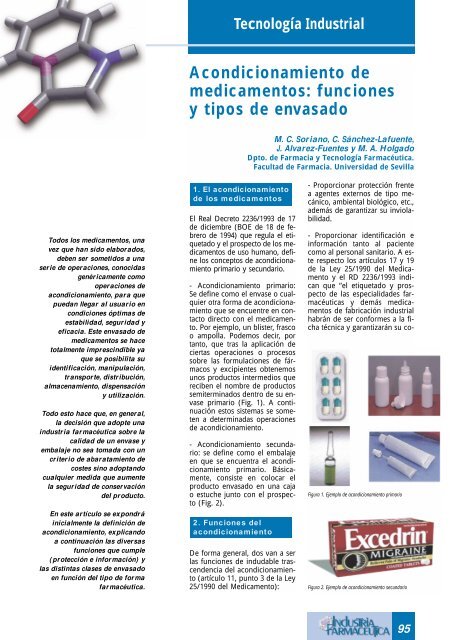 Elementos del envase de un medicamento