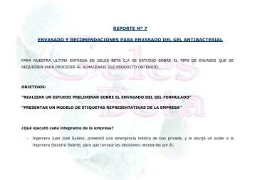 INFORME Nº7 ENVASADO - Web del Profesor