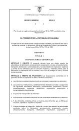 proyecto decreto 3075 de 2011 - Ministerio de Salud y Protección ...