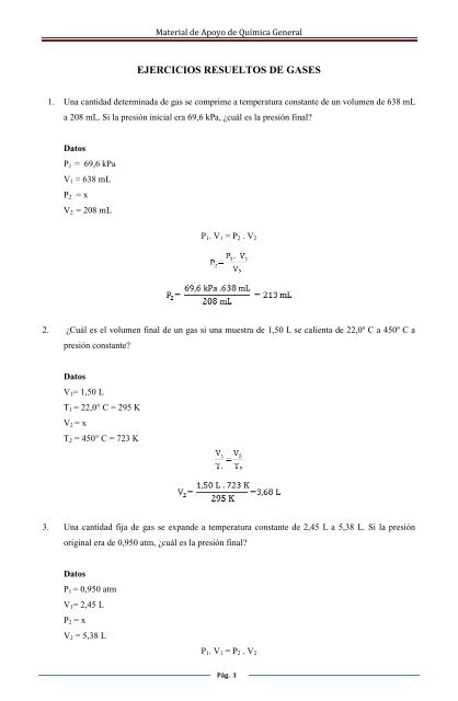 EJERCICIOS RESUELTOS DE GASES