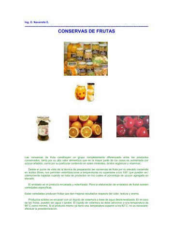 Conservas de frutas